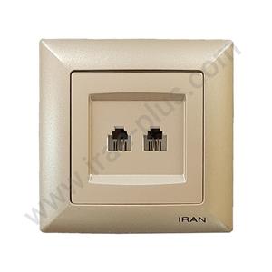 تلفن دو سوکت cat3+cat3 مدل الیزه رنگی بژ