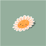 استیکر Smiley flower