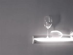 شلف شیشه ای نوری سری 11 با نور سرد 90 سانتی متری فانتونی N112 (دو قطعه) 