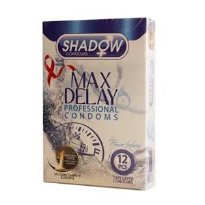 کاندوم فوق تاخیری Max Delay شادو 12 عددی shadow max delay condoms 12pcs