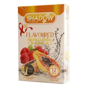 کاندوم میوه ای شادو Shadow Flavoured بسته 12 عددی Shadow Flavoured Professional Condom 12pcs