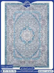فرش طرح سنتی گلریز فیروزه ای 1200 شانه کد: 1-2400417