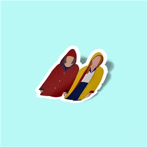 استیکر Eleven & Max - Stranger Things Sticker