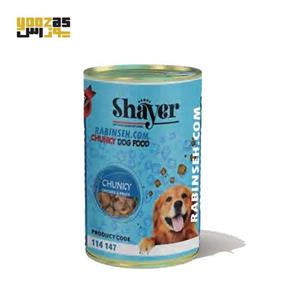 کنسرو سگ طعم مرغ و گوشت قرمز پته شایر shayer