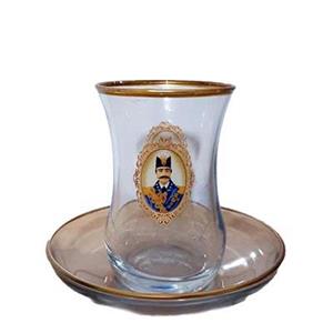 استکان نعلبکی طرح شاه عباسی - بسته 6 عددی