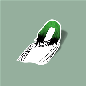 استیکر billie eilish green