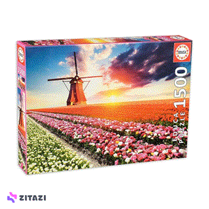 پازل 1500 تکه ادوکا مدل Tulips Landscape