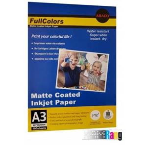 کاغذ کتد مات فول کالرز سایز A3 وزن 130 گرم