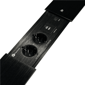 پریز برق توکار کشویی یک طرفه فانتونی مدل N325 مشکی