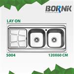 سینک ظرفشویی دو لگن بورنیک BORNIK کد BS-5004-R راست