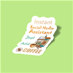 استیکر social media assistant job, humor, joke, meme Sticker