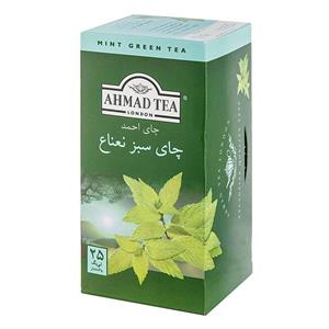 چای سبز کیسه ای با طعم نعناع بسته ۲۵ عددی