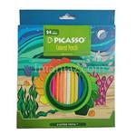 مداد رنگی پیکاسو 24 رنگ مقوایی کد D4236 ـ طرح دریا 24رنگ