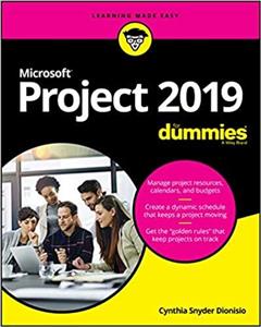 جلد معمولی رنگی_کتاب Microsoft Project 2019 For Dummies