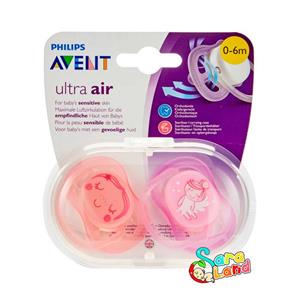 پستانک فیلیپس اونت سیلیکونی نوزاد دوتایی 6-18 ماه Philips avent