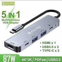 هاب تایپ سی bavin / hub01 / 5 in 1 