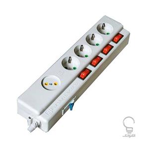 چند راهی برق فردان الکتریک مدل فیوز دار 1.8 متری Fardan Electric Power Strip With Surge Protector