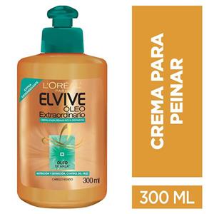 کرم مو حالت دهنده مخصوص موهای فر و مجعد لورال L’Oreal Paris Crema para Peinar Oleo Extraordinario Rizos Definidos Elvive, 300 ml
