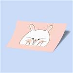 استیکر Cute Card-Kawaii Bunny
