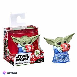 عروسک بیبی یودا هاسبرو مدل Star Wars The Bounty Collection Christmas Themed Minifigure