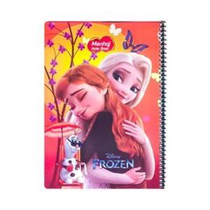 دفتر زبان چهار خط 50 برگ تک سیم طلقی منهاج طرح فروزن