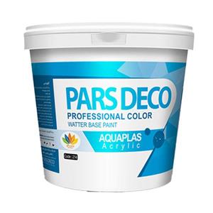 رنگ اکریلیک پارس دکو آکواپلاس نیمه براق سفید دبه 9 کیلویی کد 213