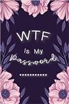 جلد معمولی سیاه و سفید_کتاب WTF Is My Password: Password Book Log Book AlphabeticalPocket Size Purple Flower Cover Black Frame 6" x 9