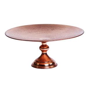 شیرینی خوری مسی پایه دار طرح گرد کد ZH130 