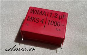 خازن 1.2 میکرو فاراد 1000 ولت WIMA آلمان سری MKS4 مناسب بای پس و کوپلاژ