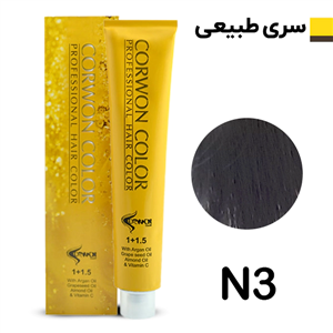 رنگ مو کرون کالر قهوه ای متوسط CORWON COLOR 