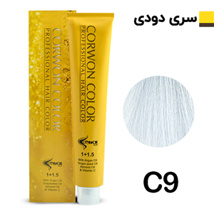 رنگ مو کرون کالر بلوند نقره ای CORWON COLOR 