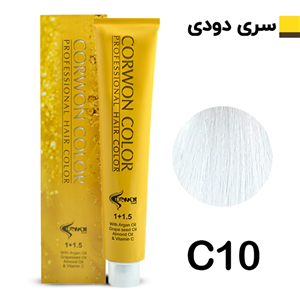 رنگ مو کرون کالر بلوند دودی خیلی خیلی روشن CORWON COLOR
