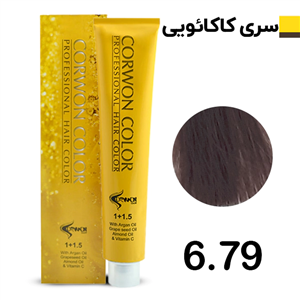 رنگ مو کرون کالر کاکائویی متوسط CORWON COLOR