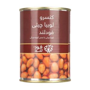 کنسرو لوبیا چیتی با سس گوجه فرنگی 380 گرمی فودلند