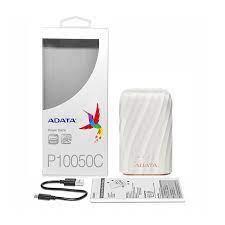 پاور بانک ADATA P10050C – ظرفیت ۱۰۰۵۰ میلی آمپر ساعت – سفید