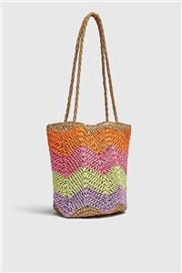 کیف دستی زنانه حصیری پول اند بیر Pull & Bear (ساخت اسپانیا)