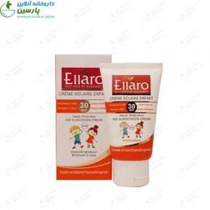 کرم ضد افتاب کودکان SPF 30 الارو Ellaro رنگ ملایم 50 میل	 