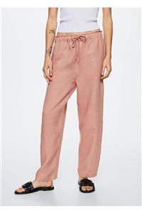 شلوار کتان زنانه سبک جوکر مانگو MANGO (ساخت اسپانیا)