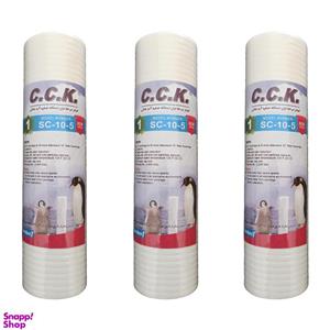 فیلتر دستگاه تصفیه کننده آب سی سی کا مدل pp 5 micron-F02 بسته 3 عددی