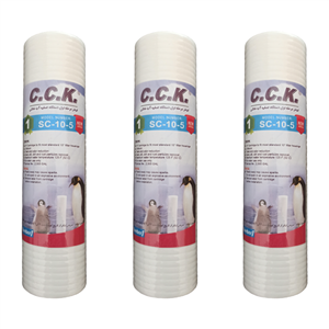 فیلتر دستگاه تصفیه کننده آب سی سی کا مدل pp 5 micron-F02 بسته 3 عددی