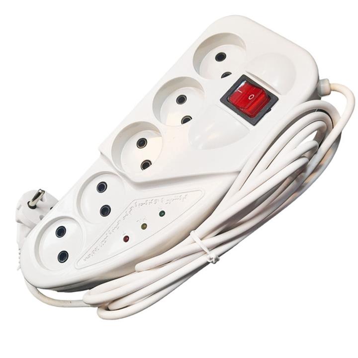 تکسان محافظ برق و رابط 5 خانه کلیددار تکسان با کابل 3 متری مدل 100