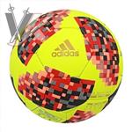 توپ فوتبال سایز 5 دوخت آدیداس طرح تلستار فسفری کد 1901102