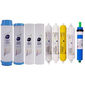 فیلتر دستگاه تصفیه آب آکوآ اسپرینگ مدل F-S7-Q9T مجموعه 9 عددی