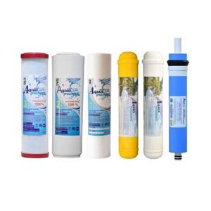 فیلتر دستگاه تصفیه آب آکوا پیورست مدل RO 6052 مجموعه 5 عددی به همراه فیلتر دستگاه تصفیه آب مدل ممبران