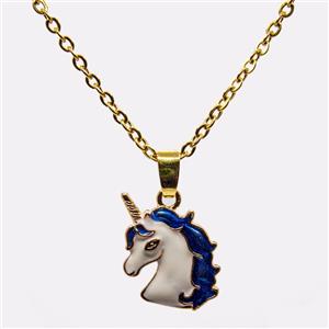 گردنبند دخترانه مدل یونیکورن کد 323