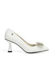 کفش پاشنه دار زنانه سفید پیر کاردین Pierre Cardin (ساخت فرانسه)