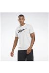 تی شرت سفید یقه گرد طرح چاپی آستین کوتاه مردانه ریباک Reebok (ساخت انگلستان)