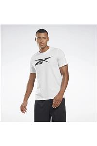 تی شرت سفید یقه گرد طرح چاپی آستین کوتاه مردانه ریباک Reebok (ساخت انگلستان) 