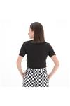 تی شرت مشکی یقه گرد طرح چاپی مدل کوتاه آستین کوتاه زنانه ونس Vans (ساخت آمریکا)