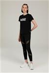 تی شرت یقه خدمه طرح چاپی مدل ساده آستین کوتاه زنانه ونس Vans (ساخت آمریکا)
